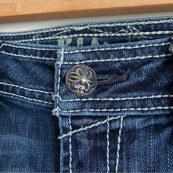 ARIAT Ruby Bootcut Jeans Low Rise Womens 26S Bling Jeweled Embellished - Picture 9 of 14